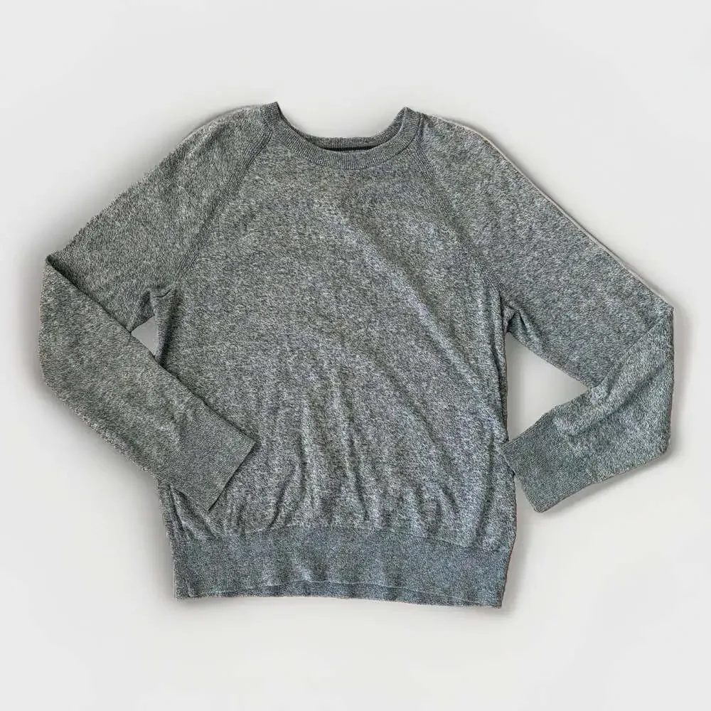Banana Republic Cotton Cashmere Crewneck Sweater Men's Medium Green Heather NWOT